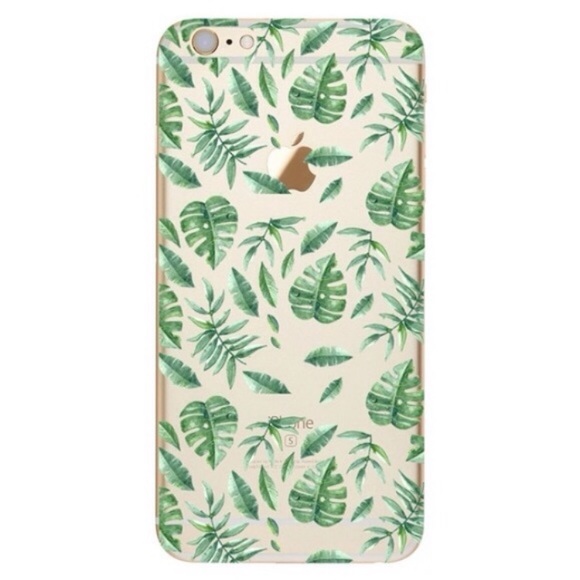Twilight Gypsy Collective Accessories - IPhone 6/6s Case Minimal Leaf Green Clear Print